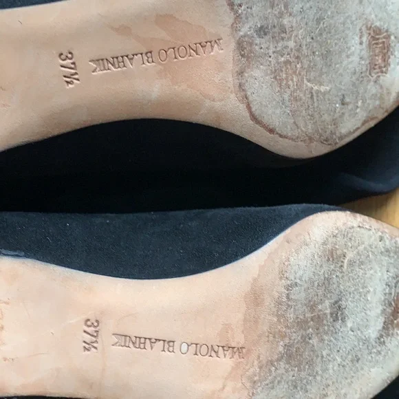 Manolo Blahnik Black Suede Sock Boots - Picture 4 of 16